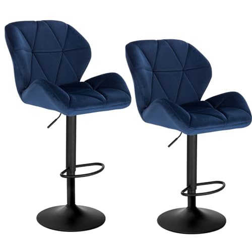 Set of 2 Height Adjustable Bar Stool High Chair for Bar