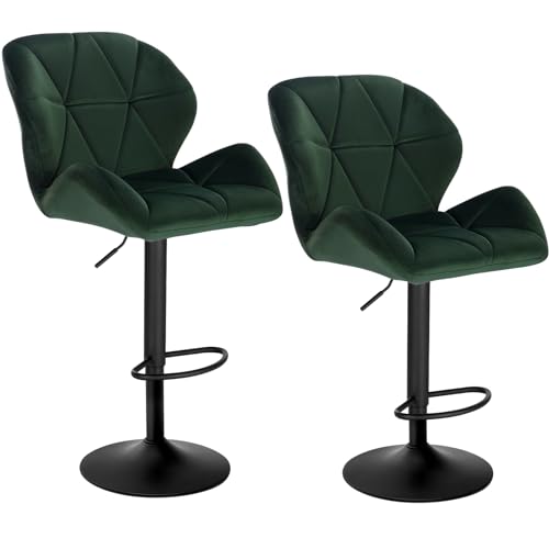 Set of 2 Height Adjustable Bar Stool High Chair for Bar