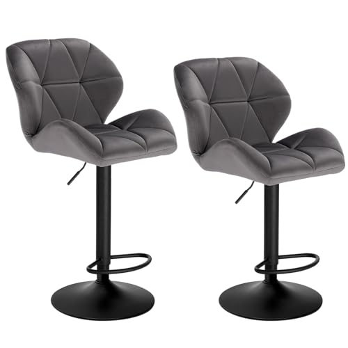 Set of 2 Height Adjustable Bar Stool High Chair for Bar