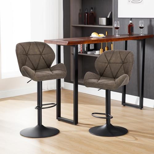 Set of 2 Height Adjustable Bar Stool High Chair for Bar