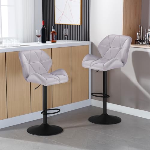 Set of 2 Height Adjustable Bar Stool High Chair for Bar