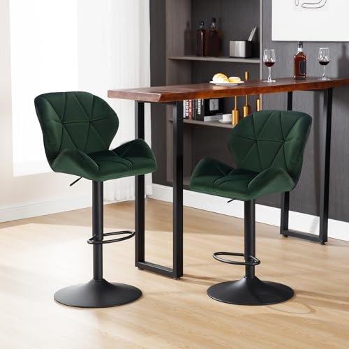 Set of 2 Height Adjustable Bar Stool High Chair for Bar