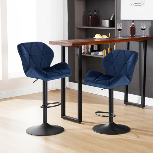 Set of 2 Height Adjustable Bar Stool High Chair for Bar