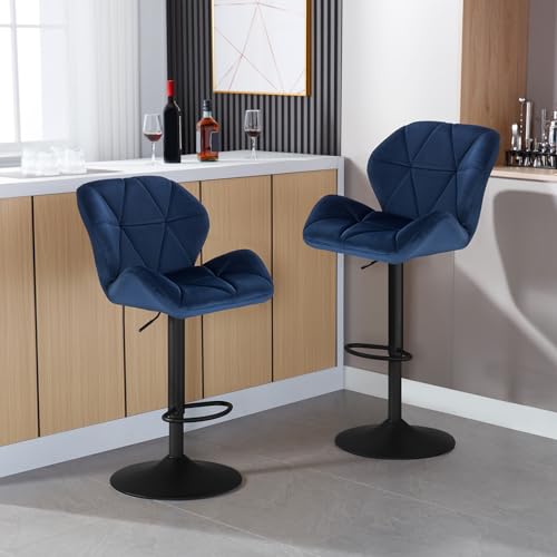 Set of 2 Height Adjustable Bar Stool High Chair for Bar