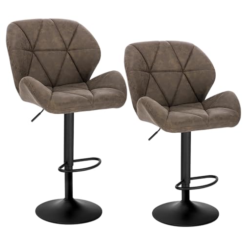 Set of 2 Height Adjustable Bar Stool High Chair for Bar