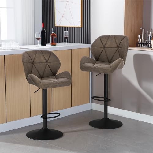 Set of 2 Height Adjustable Bar Stool High Chair for Bar