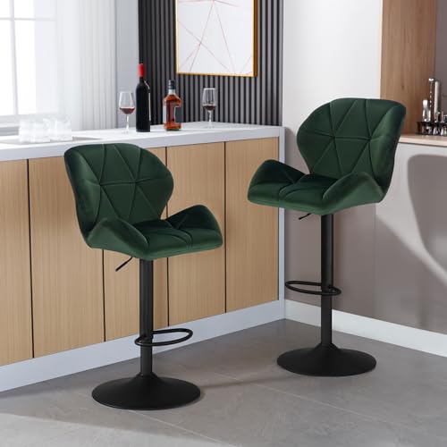 Set of 2 Height Adjustable Bar Stool High Chair for Bar