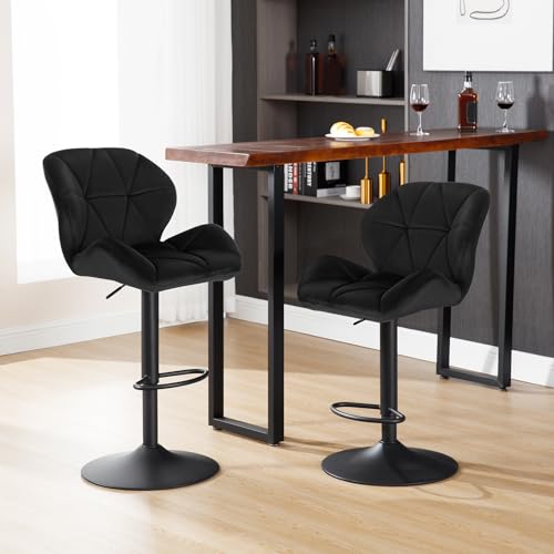 Set of 2 Height Adjustable Bar Stool High Chair for Bar