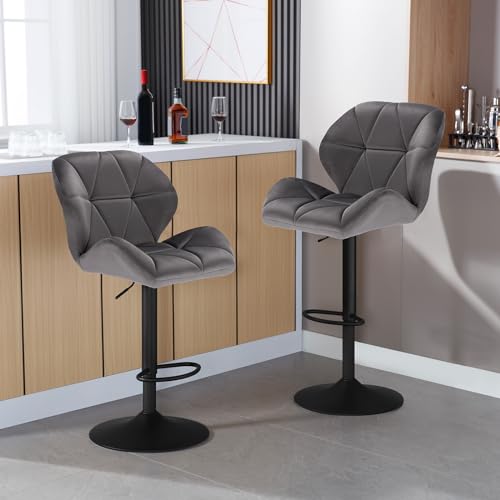 Set of 2 Height Adjustable Bar Stool High Chair for Bar