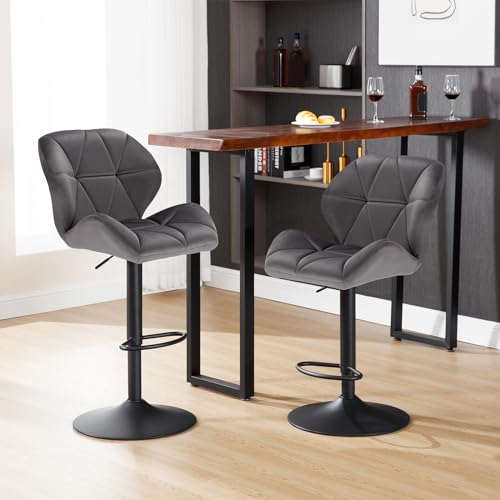 Set of 2 Height Adjustable Bar Stool High Chair for Bar