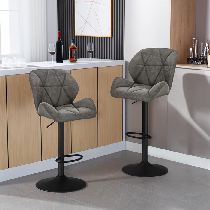 Set of 2 Height Adjustable Bar Stool High Chair for Bar