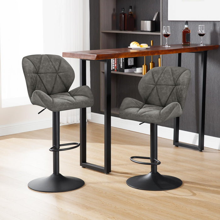 Set of 2 Height Adjustable Bar Stool High Chair for Bar