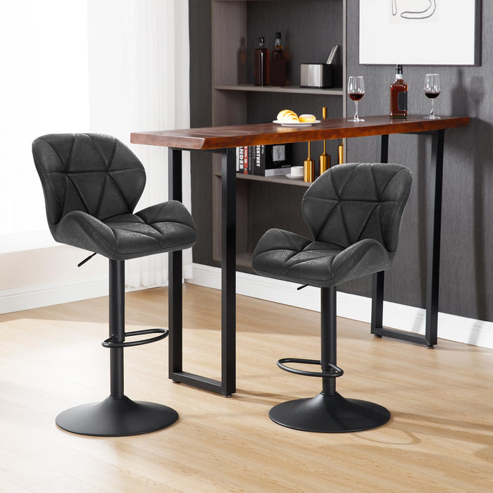 Set of 2 Height Adjustable Bar Stool High Chair for Bar