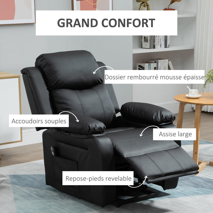 Electric Relaxation Chair Reclining Lift Chair with Adjustable Footrest