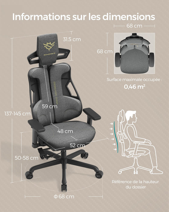 Gaming Chair Imitation Carbon Fiber