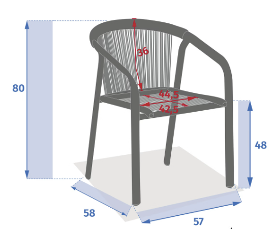 LUI Stackable garden armchair