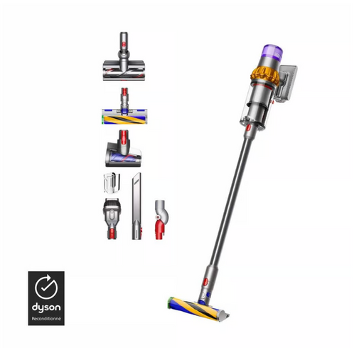 Dyson V15 Detect Absolute refurbished cordless vacuum, powerful with laser dust detection.