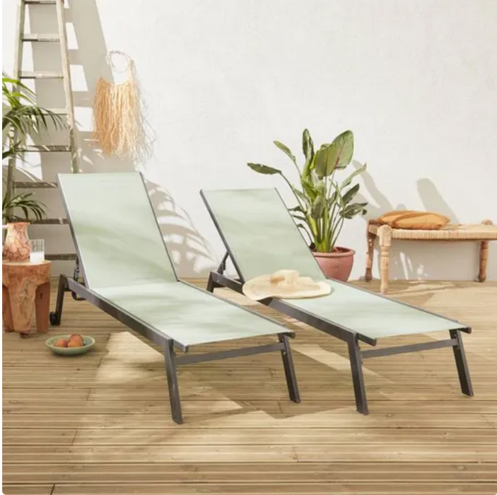 Anna Lot of 2 Deckchairs