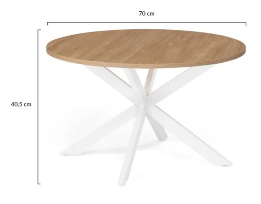 white coffee table dimensions 70cms diameter