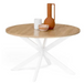 white coffee table with vase on top
