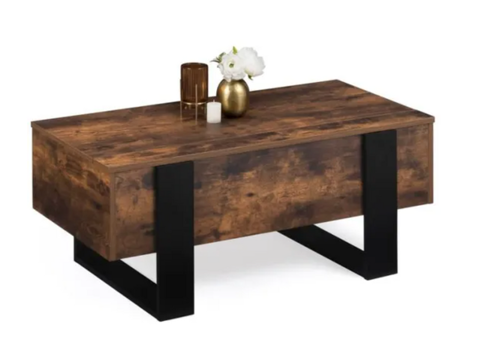 Anchor Coffee Table - Wood and Black Lift Top Coffee Table