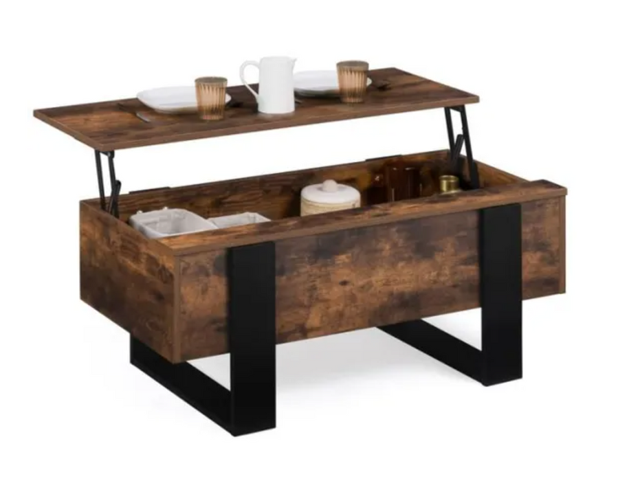 Anchor Coffee Table - Wood and Black Lift Top Coffee Table